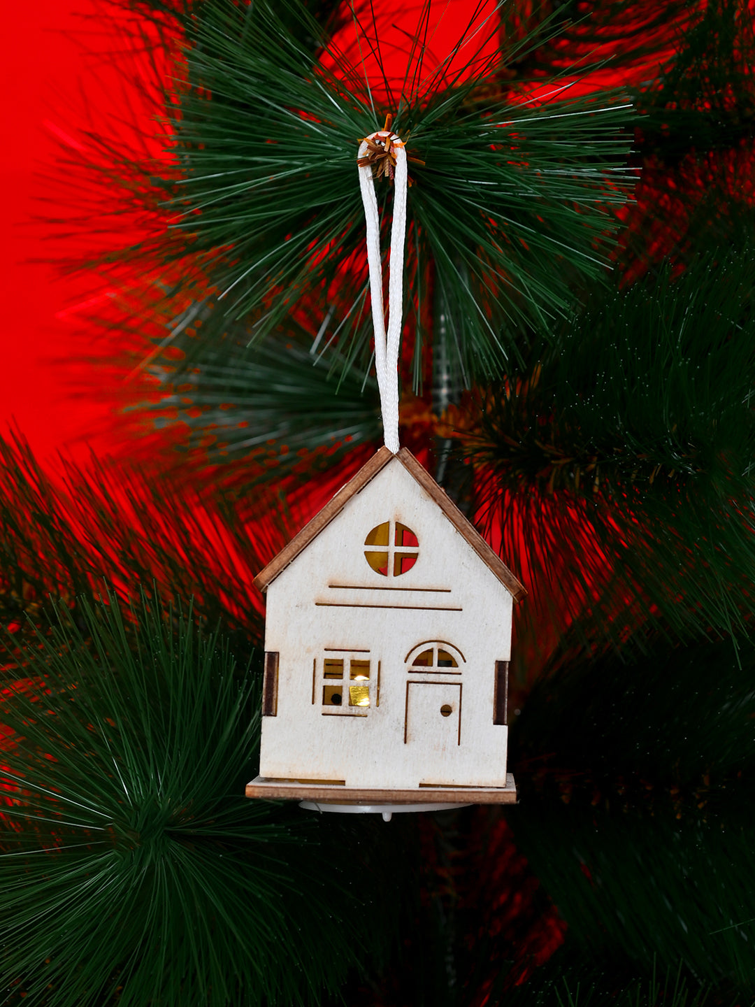 White & Red Plastic Christmas Decor
