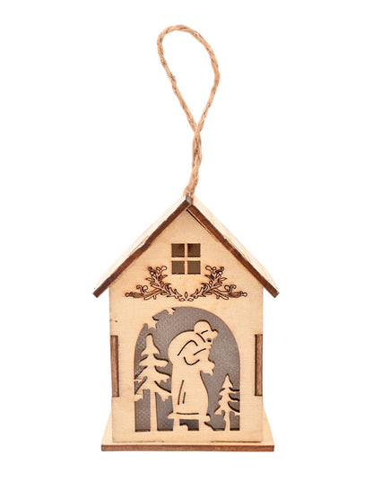 White & Brown Plastic Christmas Decor