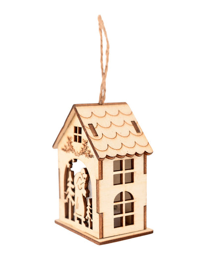 White & Brown Plastic Christmas Decor