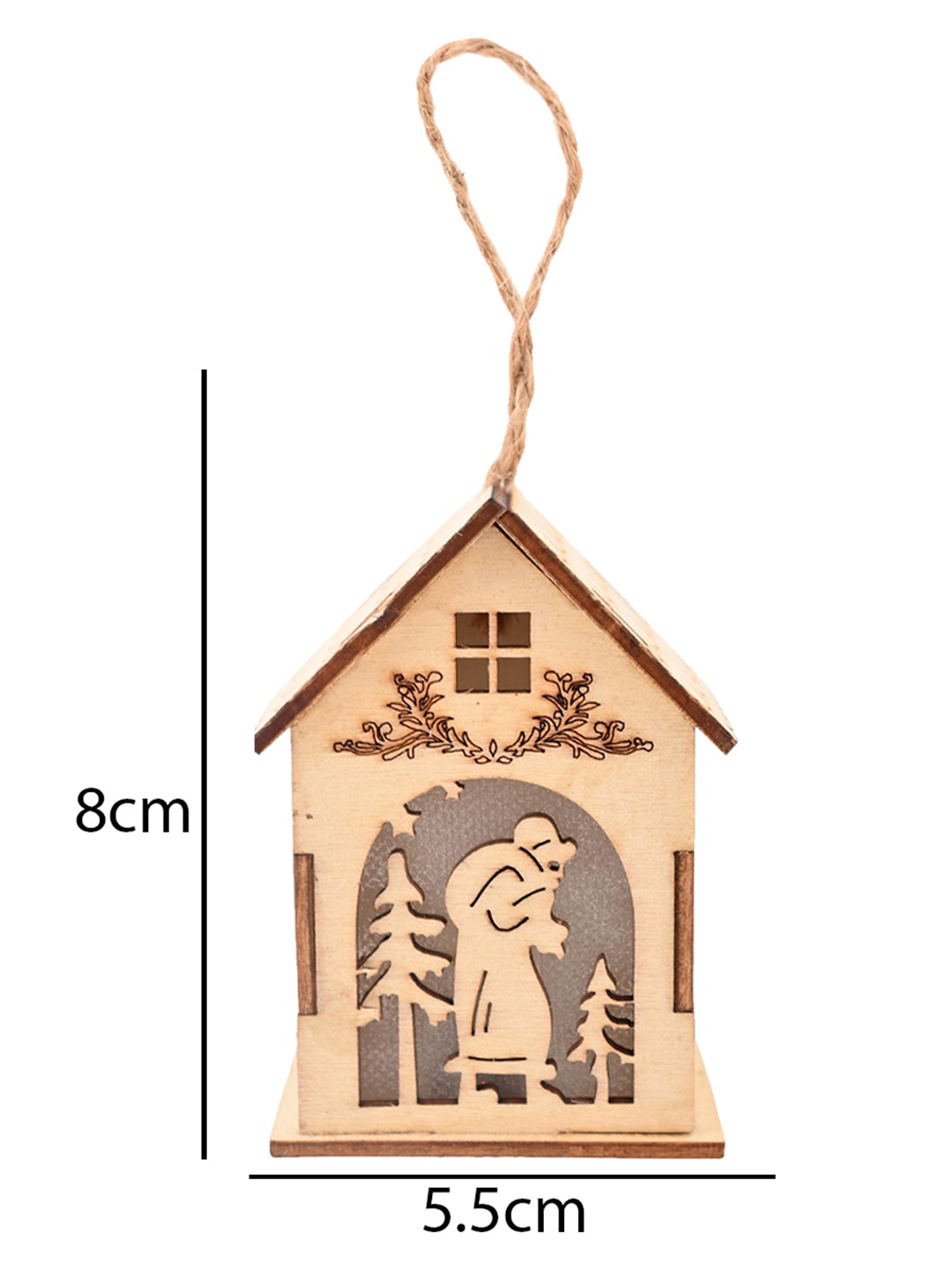 White & Brown Plastic Christmas Decor