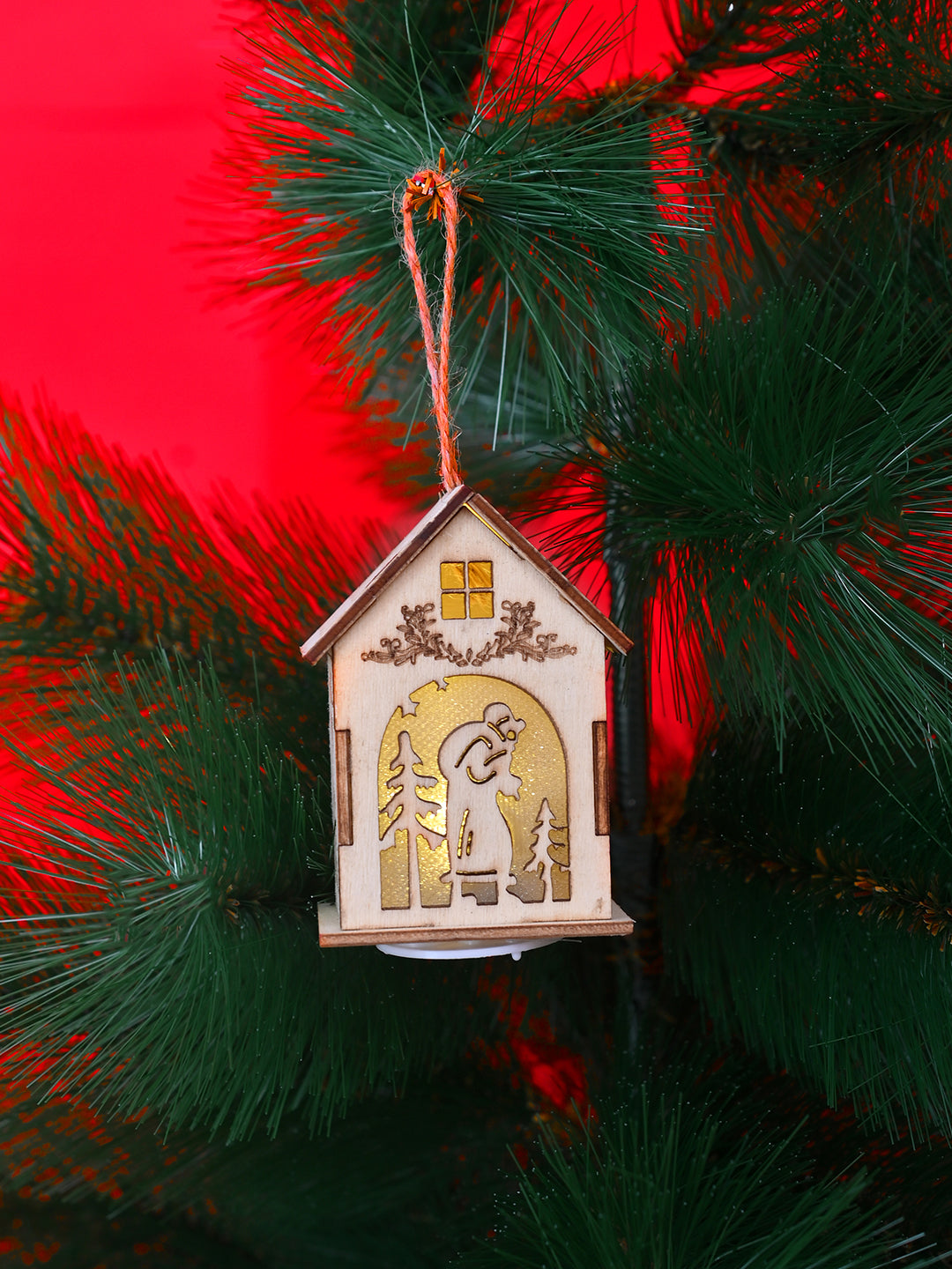 White & Brown Plastic Christmas Decor