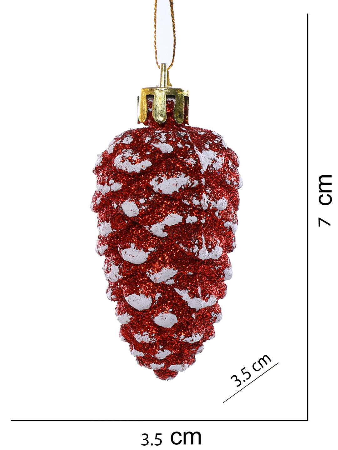Set Of 12 Scarlet Splendor Pinecones