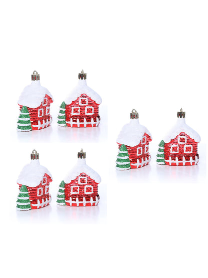 Set Of 6 Gingerbread House Delight Ornament