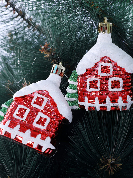 Set Of 6 Gingerbread House Delight Ornament
