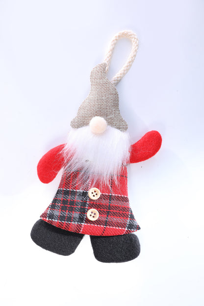 Set Of 2 Whimsical Felt Santa Ornament