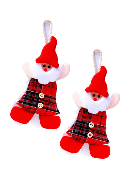 Set Of 2 Santa Christmas Ornament
