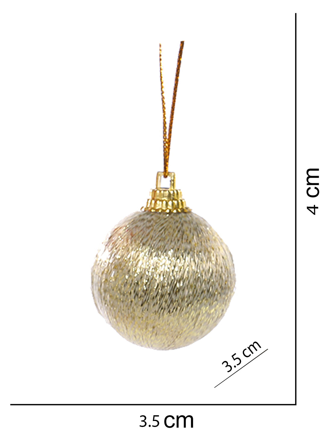 24 Pcs Red & Green Joyful Mini Glitter Ornaments