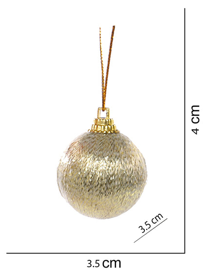 24 Pcs Red & Green Joyful Mini Glitter Ornaments