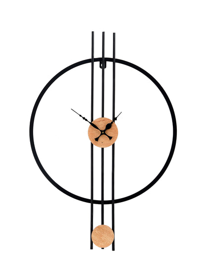 Minimalist Numberless Black Wall Clock