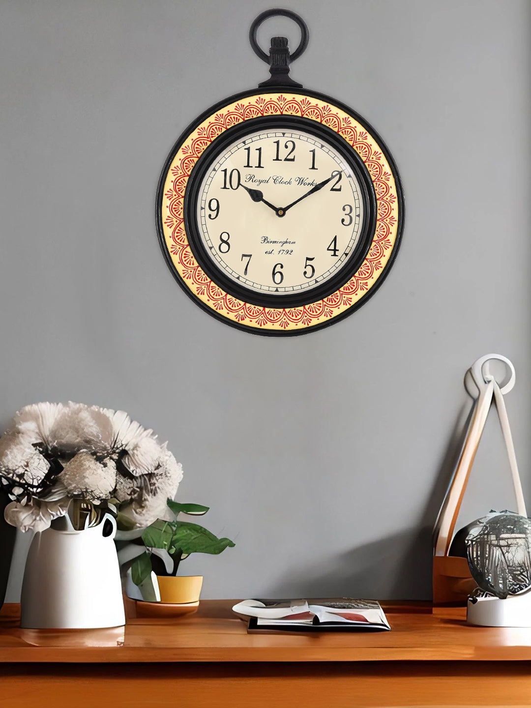 Yellow Pendant Wall Clock