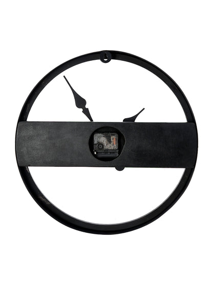 Numberless Metal Black Wall Clock