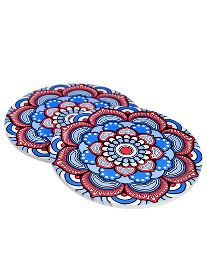 Set of 2 Delightful Mandala Coasters