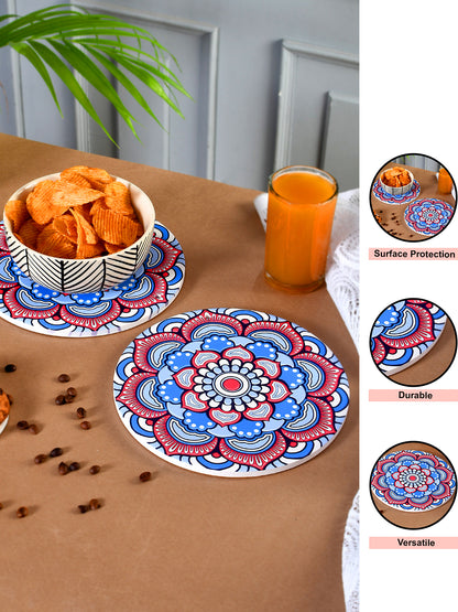 Set of 2 Delightful Mandala Coasters