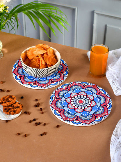 Set of 2 Delightful Mandala Coasters