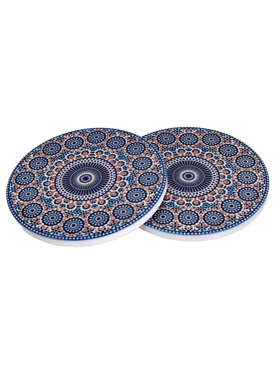 Set of 2 Exquisite Floral Printed Coasters