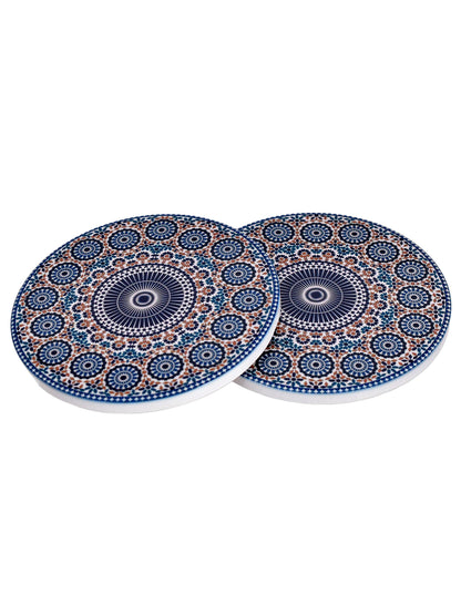 Set of 2 Exquisite Floral Printed Coasters