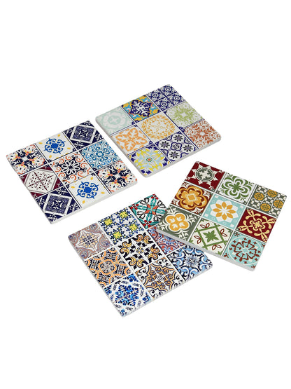 Set of 4 Multicoloured Stylish Coaster Set