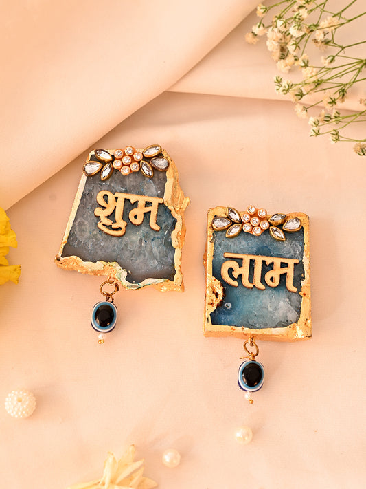 Shubh Labh Agate Wall Hanging