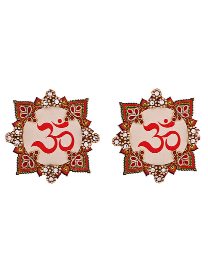 OM Design Decorative Hanging – Intricate Beaded Wall Ornament
