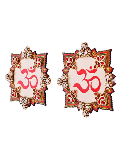 OM Design Decorative Hanging – Intricate Beaded Wall Ornament