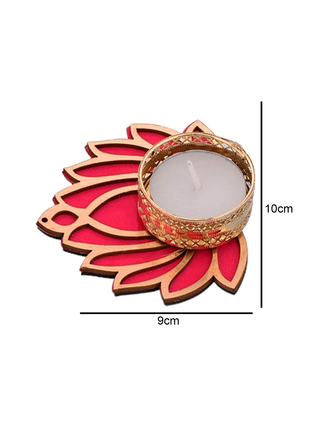 5-Pc Pink Lotus Diyas