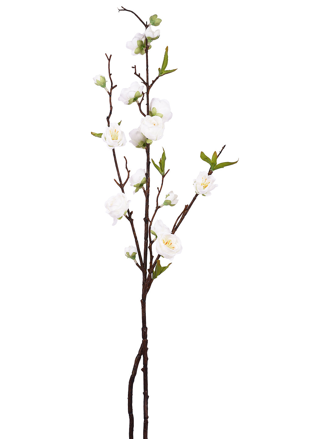 White & Green 2 Pieces Cherry Blossom Artificial Flower