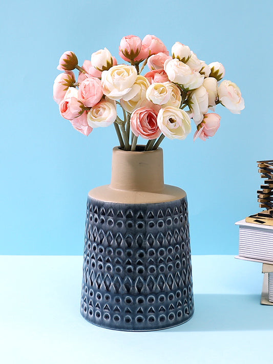 Pink & White Roses Artificial Flower