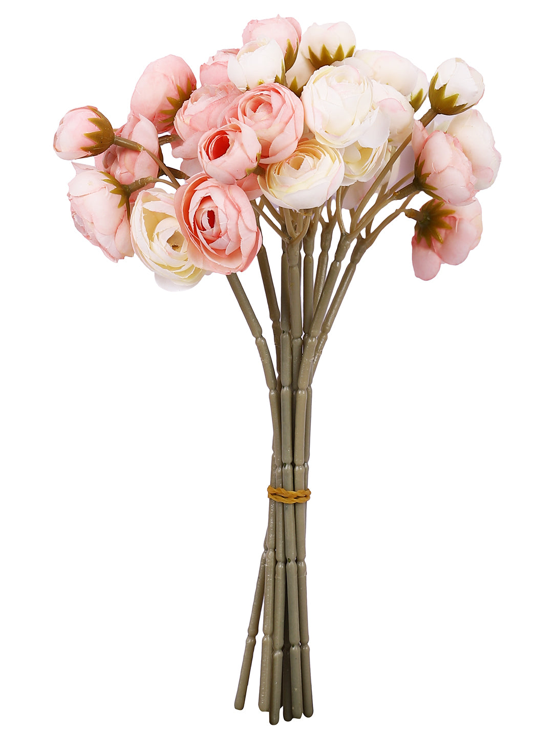 Pink & Brown 2 Pieces Rose Artificial Flower