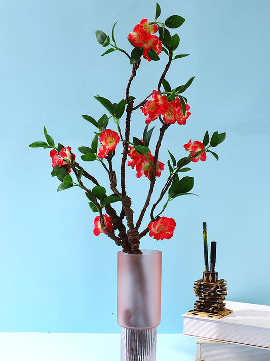 Red & Green Gardenia Artificial Flower