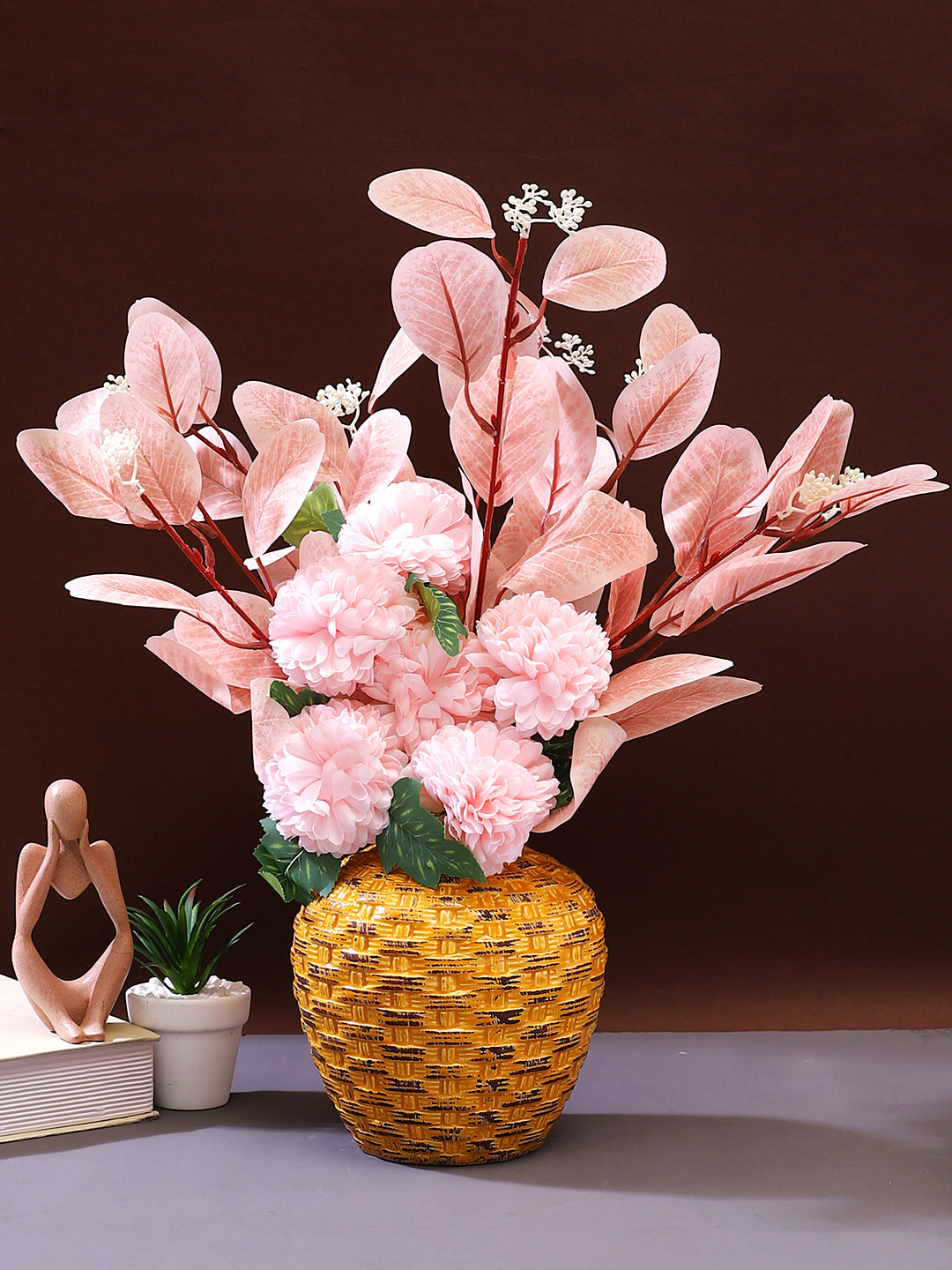 Pink & Green 2 Pieces Chrysanthemum Artificial Flower