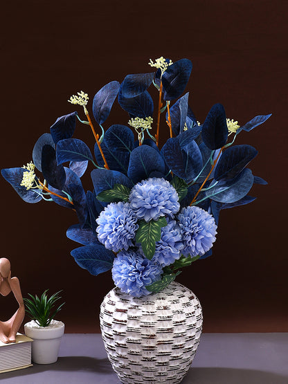 Blue & Green 2 Pieces Hydrangea Artificial Flower