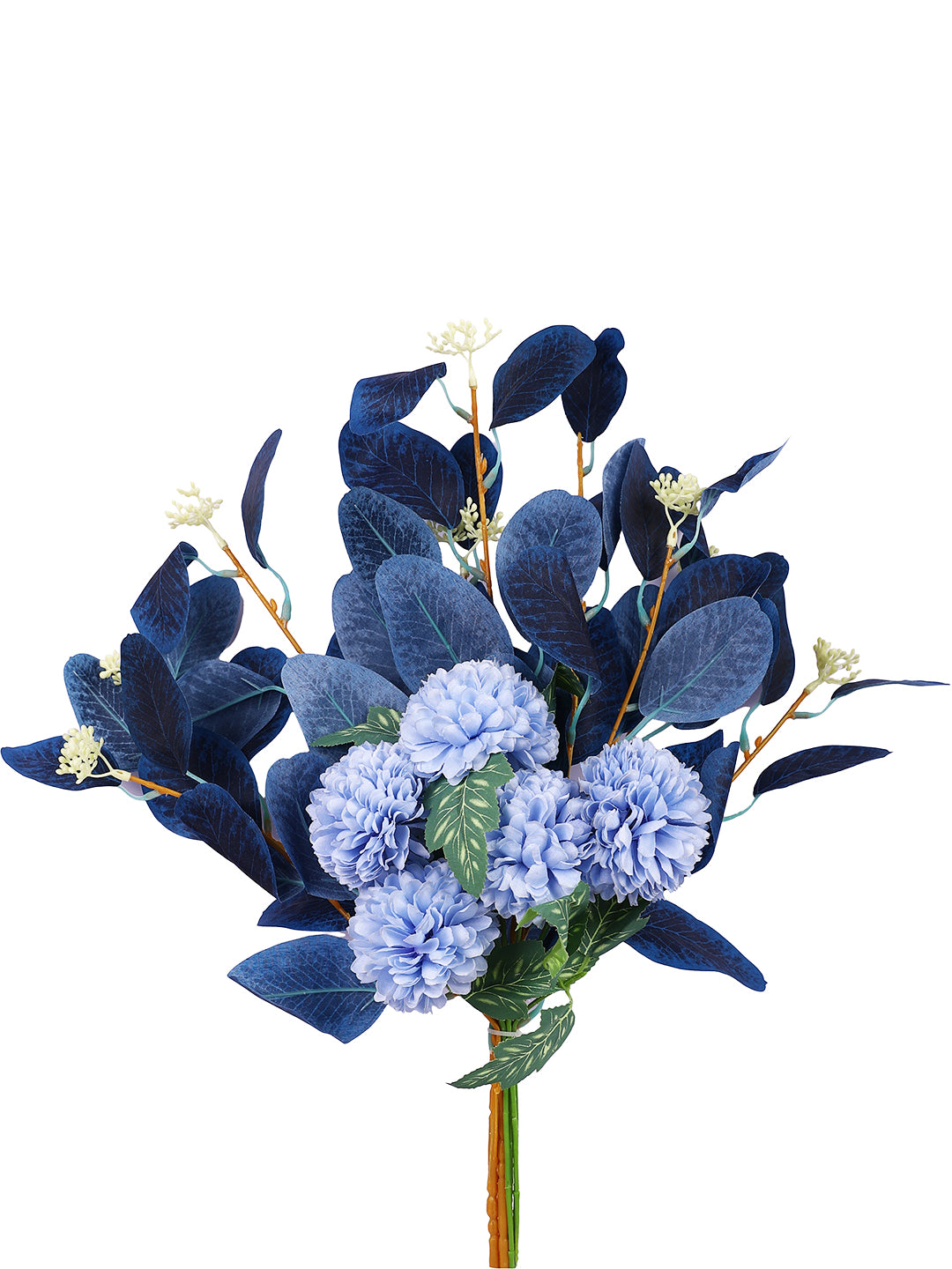 Blue & Green 2 Pieces Hydrangea Artificial Flower