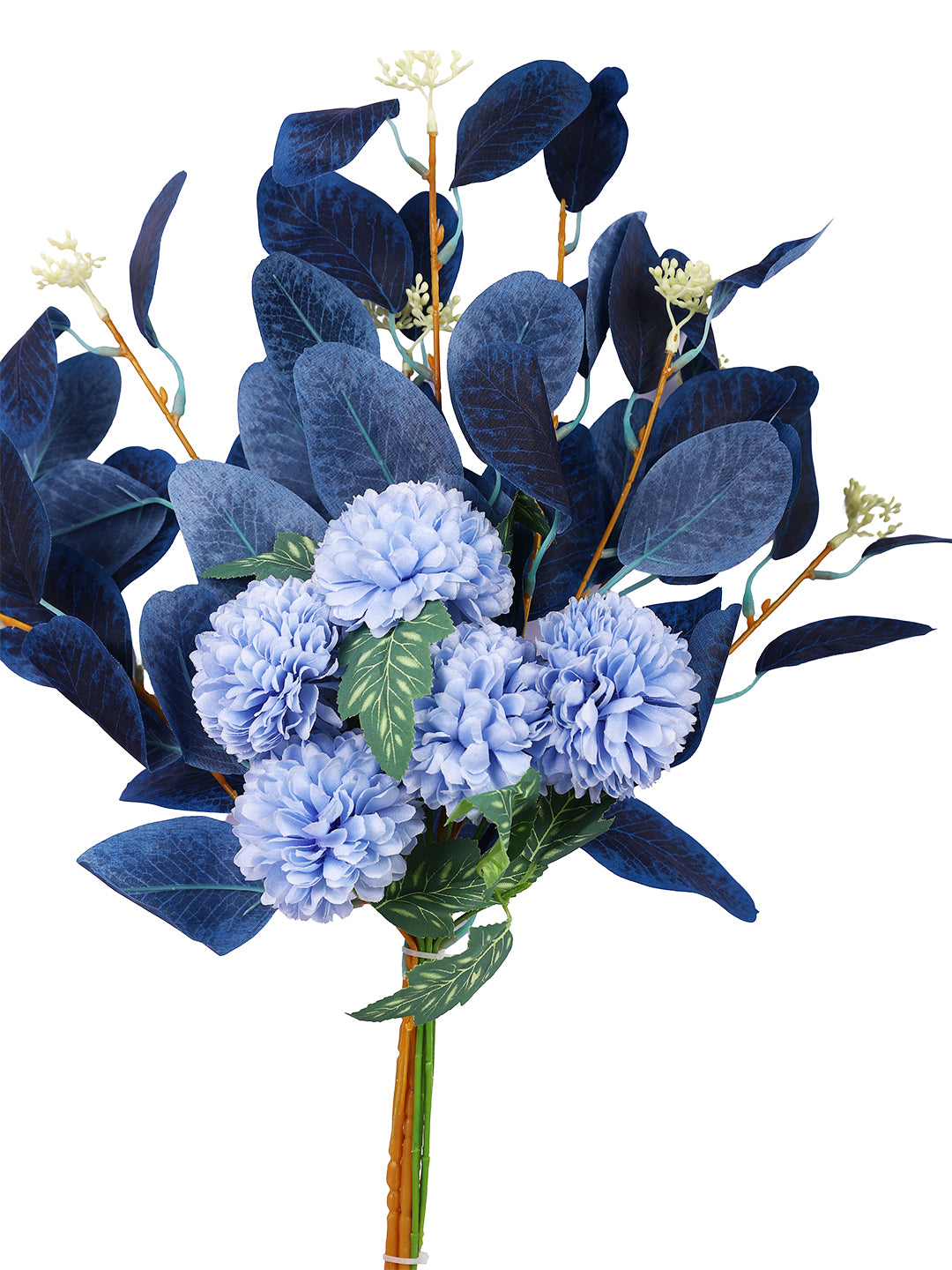 Blue & Green 2 Pieces Hydrangea Artificial Flower