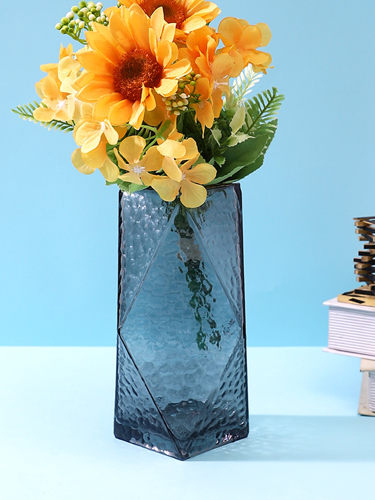 Yellow & Brown 2 Pieces Sunflower Artificial Flower