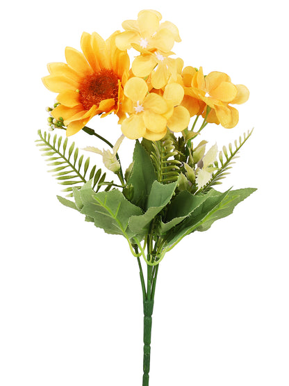 Yellow & Brown 2 Pieces Sunflower Artificial Flower
