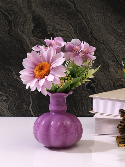 Pink & Yellow 2 Pieces Gerbera Artificial Flower