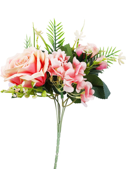 Red & Green Rose Artificial Flower