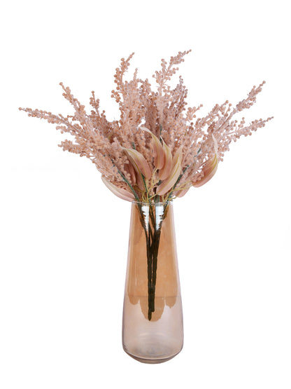 Peach 2 Pieces Babys Breath Grass Artificial Plants