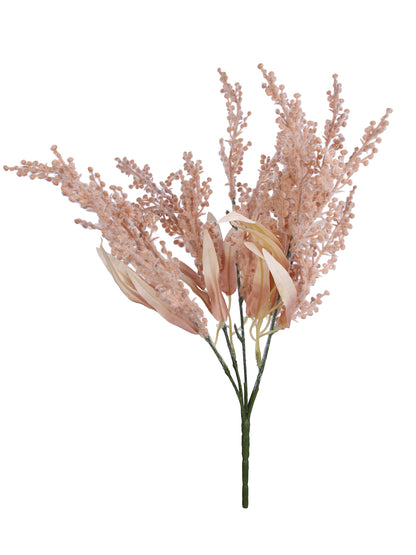 Peach 2 Pieces Babys Breath Grass Artificial Plants