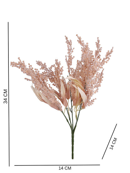 Peach 2 Pieces Babys Breath Grass Artificial Plants