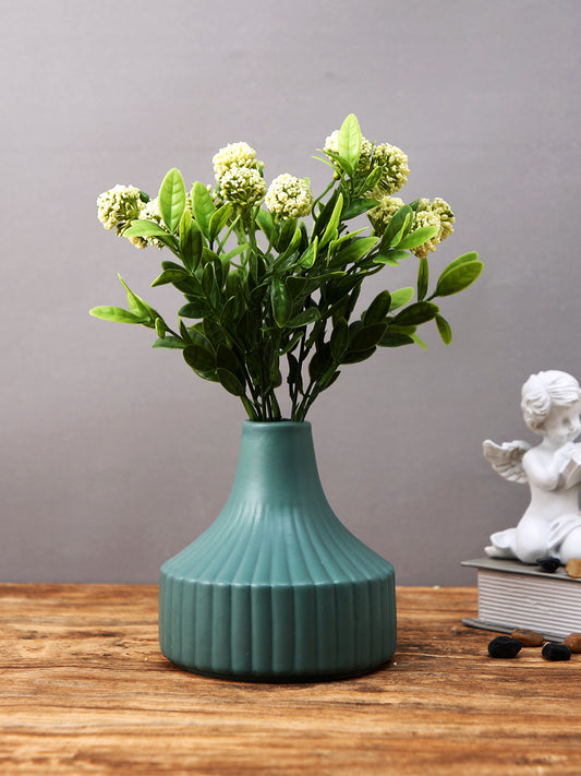White & Green 2 Pieces Clover Artificial Flowers