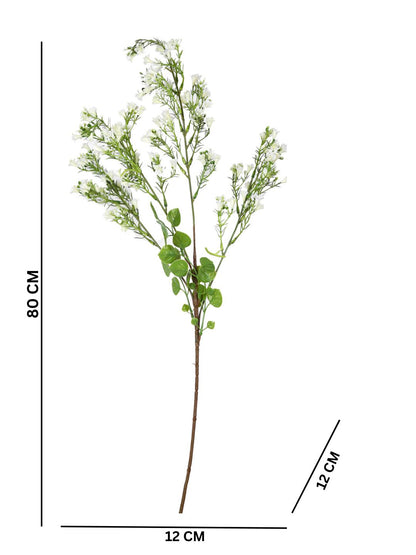 White & Green 2 Pieces Gypsophilia Babys Breath Stems Artificial Flower