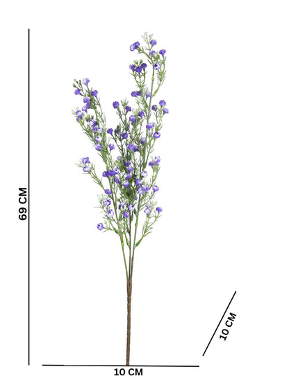 Purple & Green 2 Pieces Babys Breath Stems Artificial Flowers