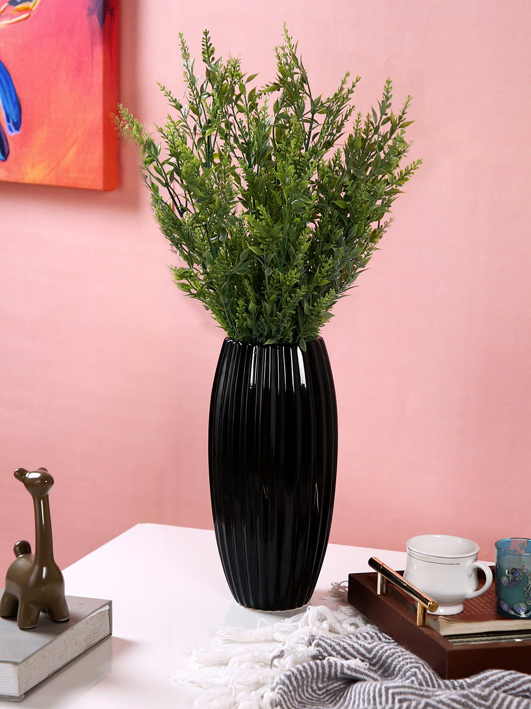 Green 2 Pieces Fern Artificial Plants