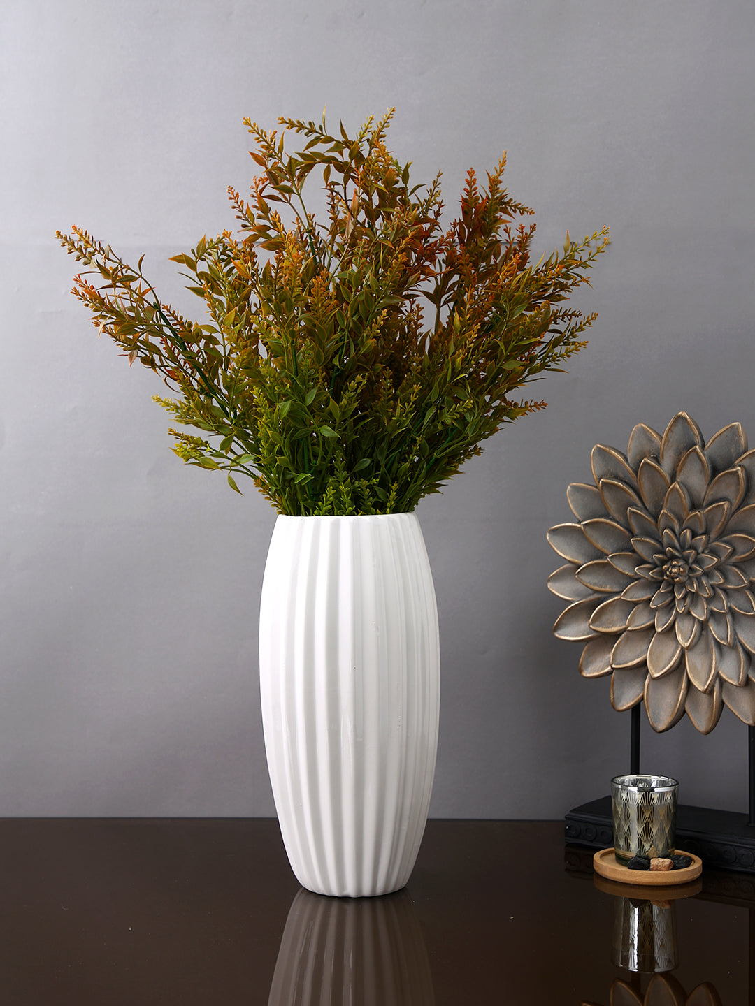 Brown & Green 2 Pieces Fern Sprays Artificial Flower
