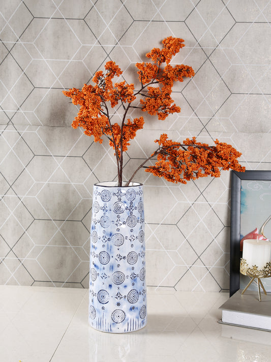 Orange & Brown 2 Pieces Carnation Blooming Branches Artificial Flower