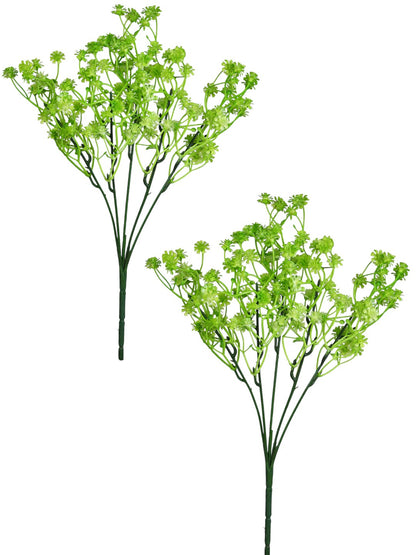 Green 2 Pieces Gypsophilia Artificial Flowers