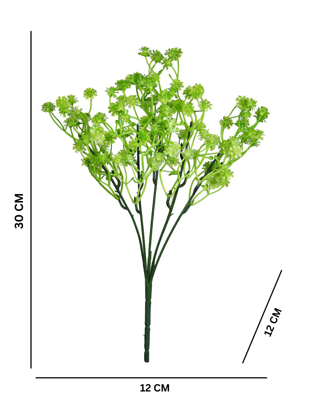 Green 2 Pieces Gypsophilia Artificial Flowers