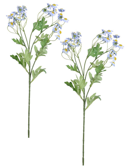 Blue & Green 2 Pieces Wildflower Artificial Bouquet