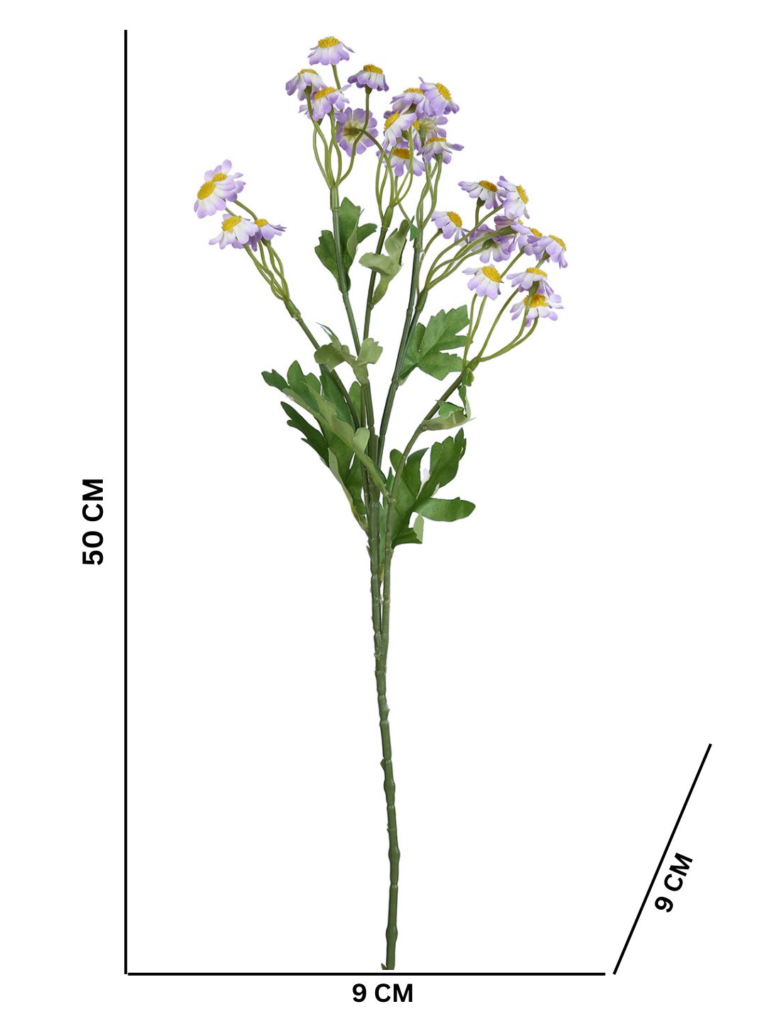 Purple & Green 2 Pieces Lavender Wildflower Artificial Flower